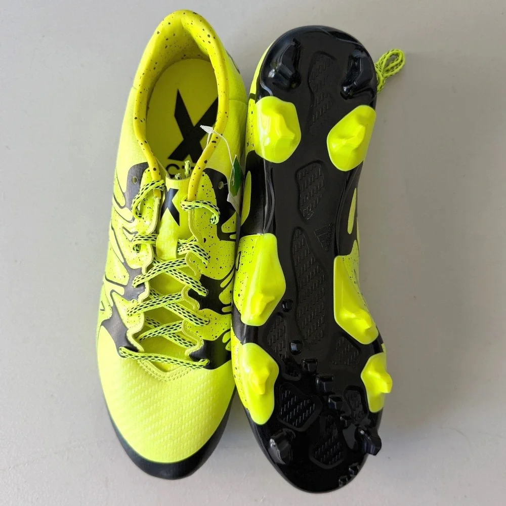 Adidas X 15.3 FG AG Soccer Cleats Solar Yellow Black Mens 8 B27001